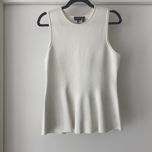 Theory Sleeveless Peplum Top - White